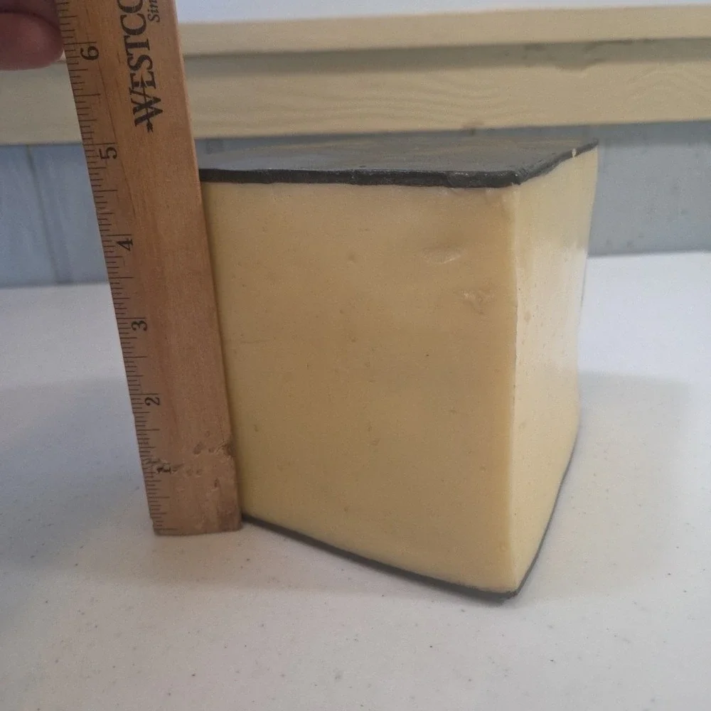 Realistic Faux Fake Wax Cheddar Cheese Wedge Deli Display Stage Movie Prop Toy